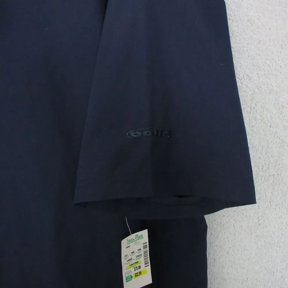 Bolle Golf Windbreaker Mens L Navy Short Sleeve 1/4 Zip Wind Water Resistant‎